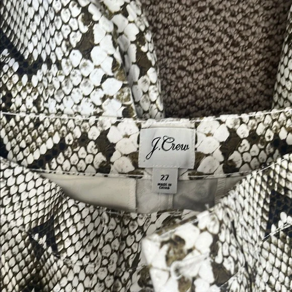 J. Crew green snake skin pant - Picture 6 of 9